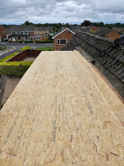 New OSB deck fitted on a dormer roof