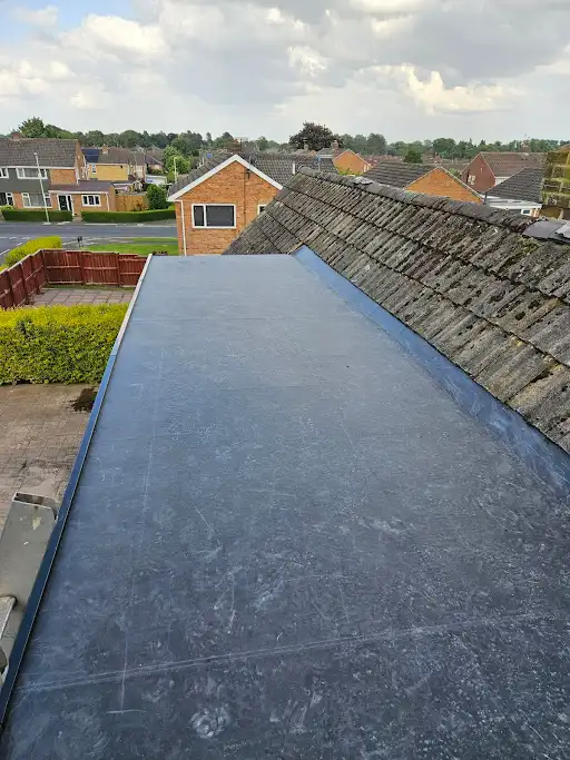 Dormer roof finished in EPDM rubber