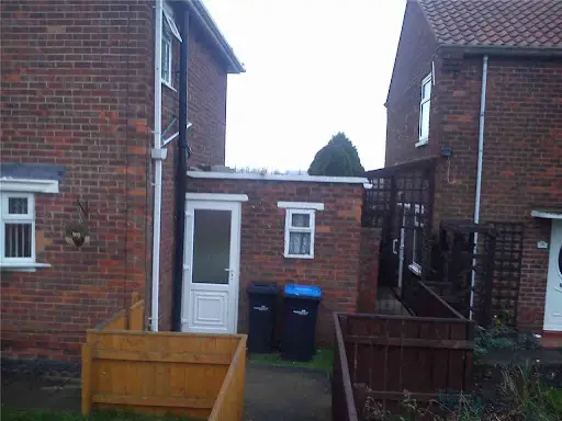Stage 1 (Before): Bland, outdated flat entrance porch profile prone to edge leaks